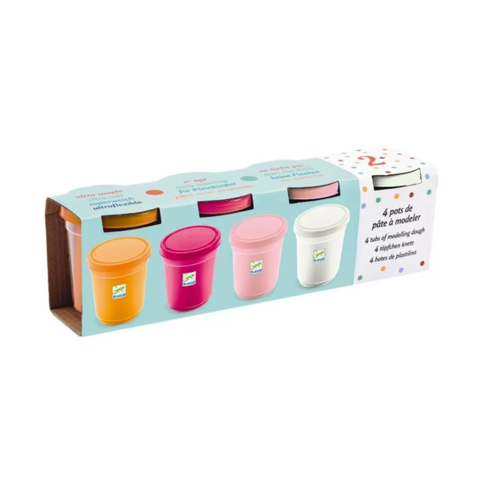 Shop 4 Botes De Plastilina Colores Sweet Manualidades