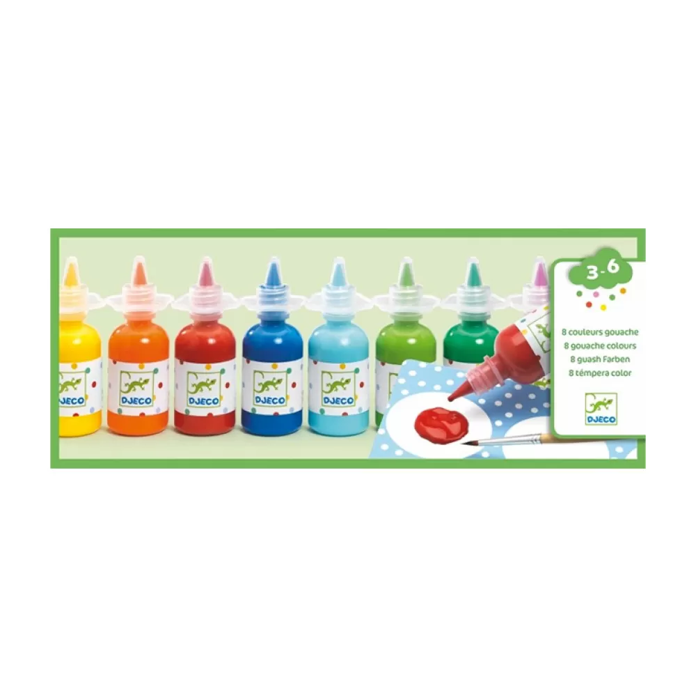 Store 8 Botes De Tempera De Colores Manualidades