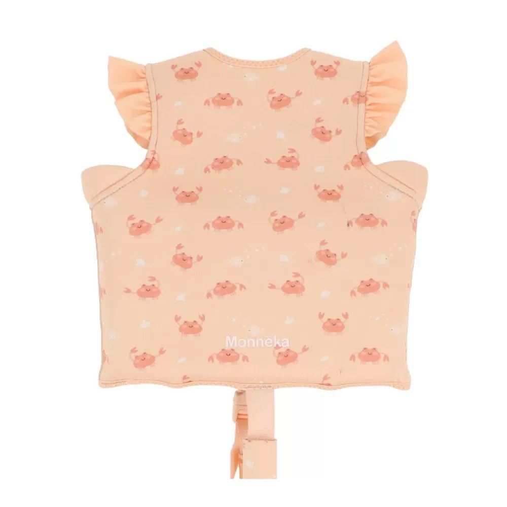 Outlet Chaleco Flotador Aprendizaje Con Volantes Crab Coral 1-3 Años Playa Y Aire Libre
