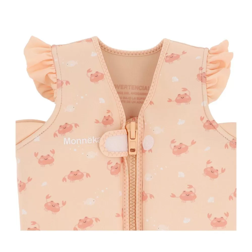 Shop Chaleco Flotador Aprendizaje Con Volantes Crab Coral 3-6 Años Playa Y Aire Libre