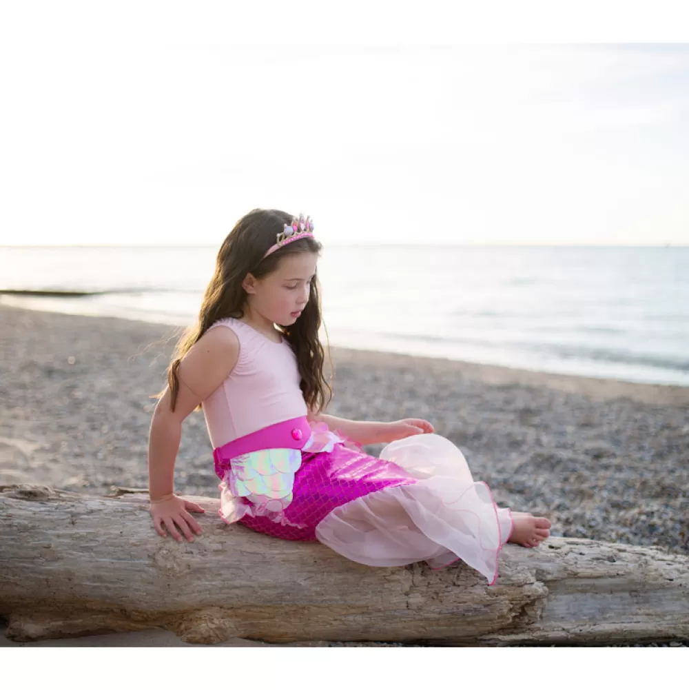 Best Disfraz Cola De Sirena Rosa Con Corona 5-6 Años Disfraces Infantiles