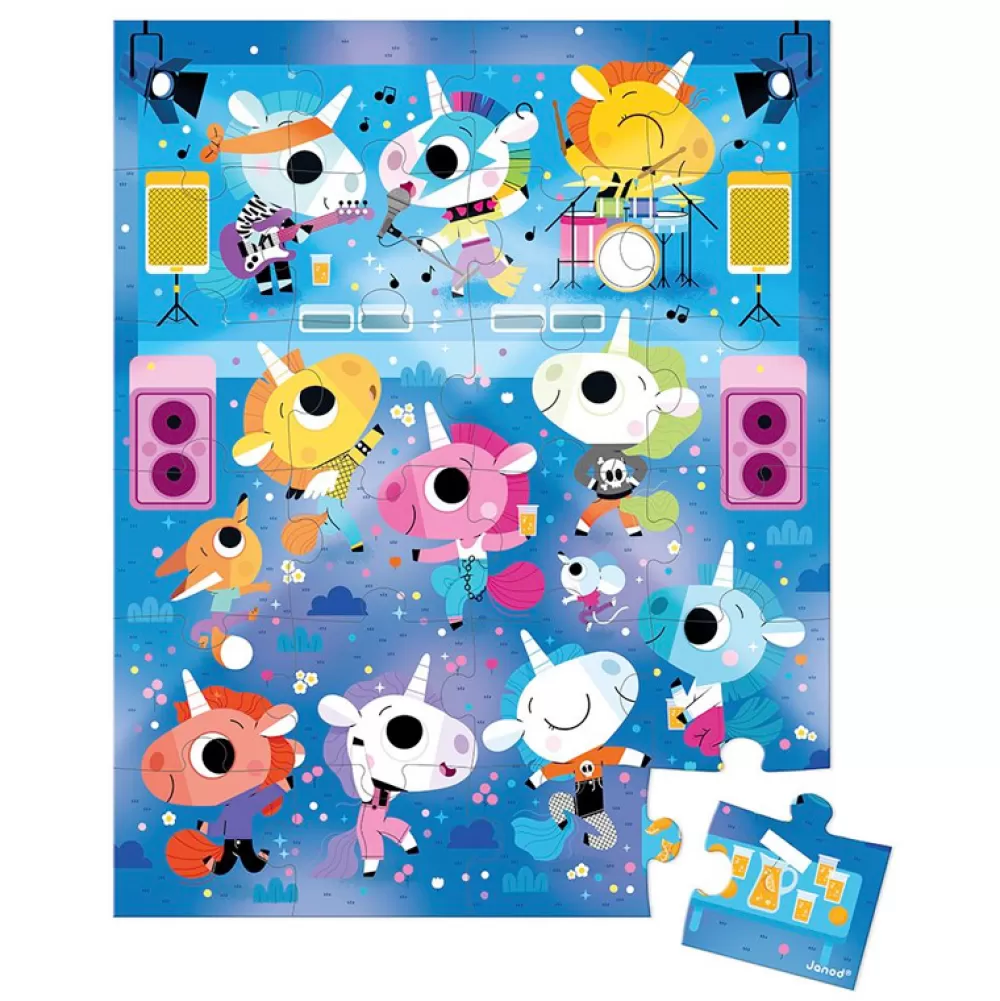 Best Sale Puzzle Concierto De Rock Unicornios 24 Piezas Puzzles Y Encajables