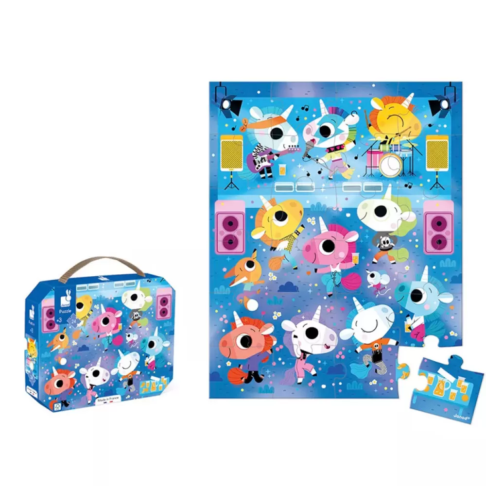 Best Sale Puzzle Concierto De Rock Unicornios 24 Piezas Puzzles Y Encajables