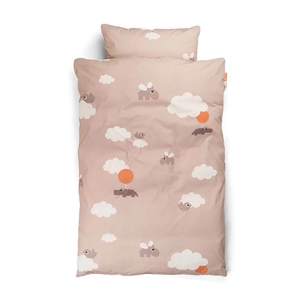 New Sabana De Cama Junior Happy Clouds Powder 100 X 140 Cm Dulces Sueños